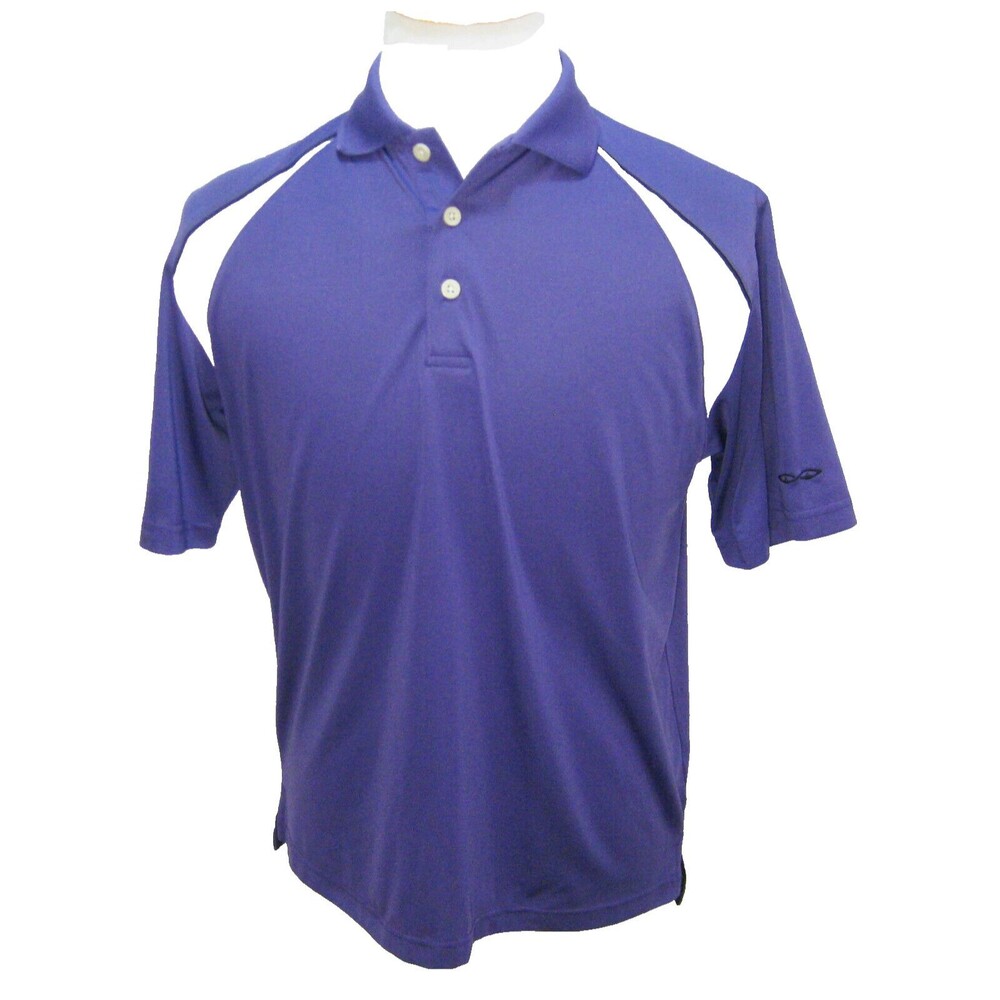 SNAKE EYES Men's (Size Small) Purple & White Short Sleeve Golf Tennis Polo Shirt